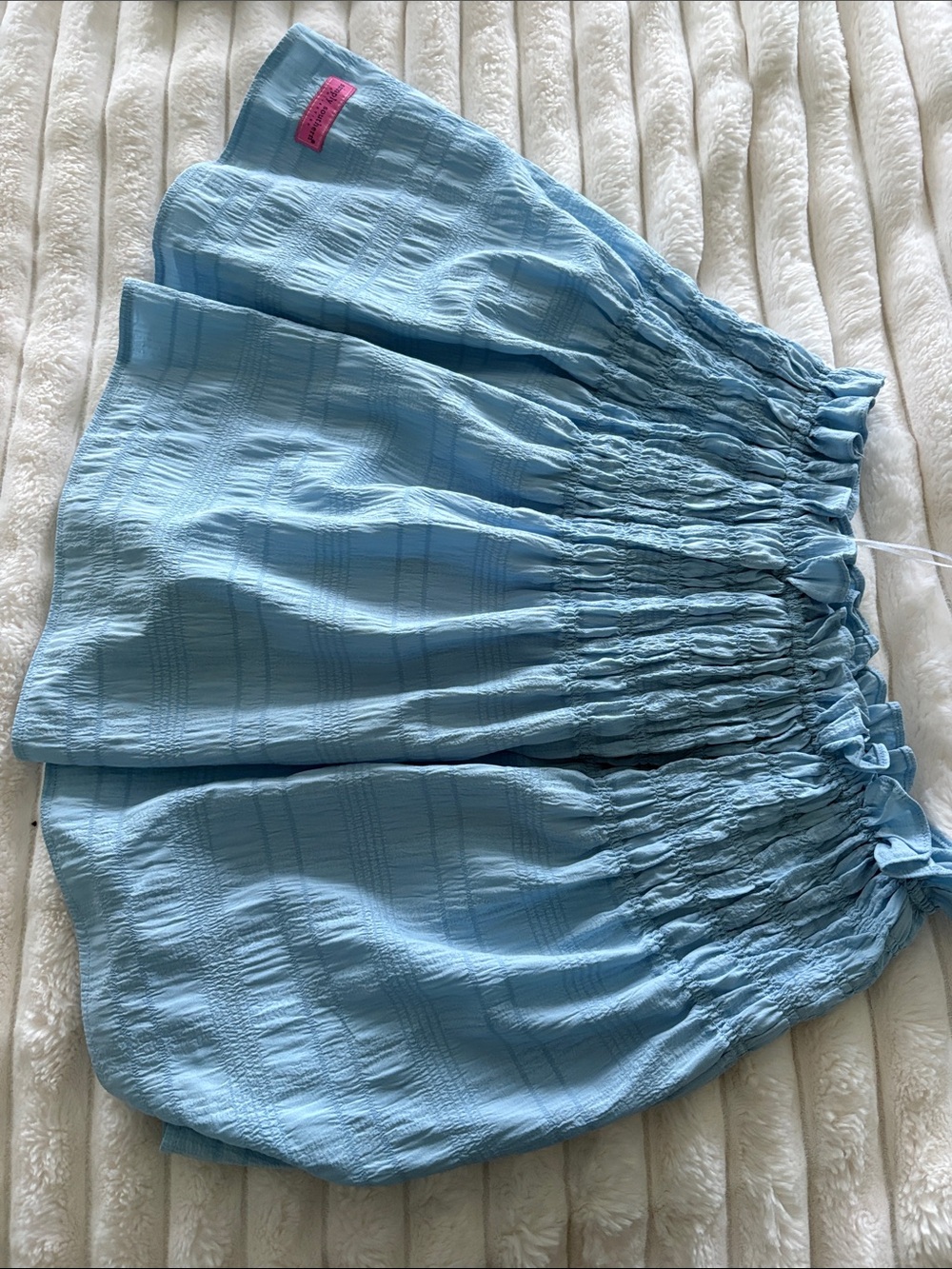 Simply Southern Light Blue Smocked Waist Circle Skirt